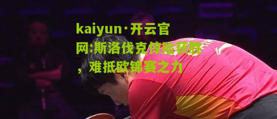 kaiyun·开云官网:斯洛伐克惊险获胜，难抵欧锦赛之力